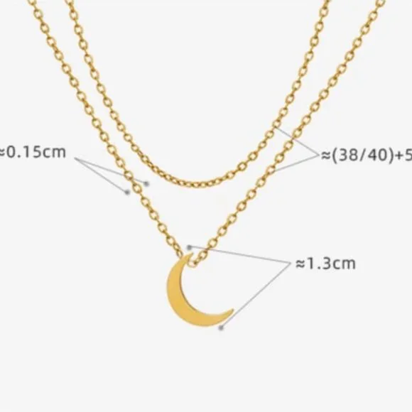 Moon Child Layered Necklace - Picture 3 of 3